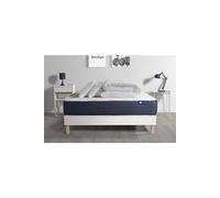 Actisom Pack ACTILATEX SLEEP 200x200 Matelas latex & mémoire de forme + sommier kit blanc