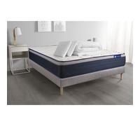 Pack prêt a dormir matelas Latex + Memoire de forme ACTILATEX MAX 140x200 cm + sommier KIT gris + 2 oreillers + couette