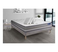 Pack prêt a dormir matelas Latex + memoire de forme ACTILATEX PUR 160x200cm + sommier KIT gris + 2 oreillers + couette