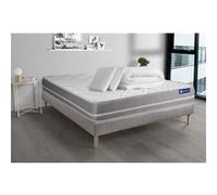 Pack prêt a dormir matelas Latex + memoire de forme ACTILATEX TOUCH 160x200 cm + sommier KIT gris + 2 oreillers + couette