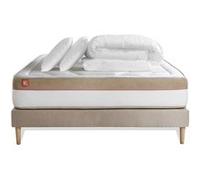 Pack prêt à dormir matelas LE COSY 180x200cm Mémoire de forme - Ep. 30cm + sommier kit Beige G