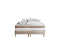 Pack prêt à dormir matelas LE COSY 200x200cm Mémoire de forme - Ep. 30cm + double sommiers Beige + 2 oreillers + couette