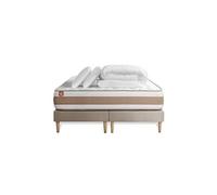 Pack prêt à dormir matelas LE DELICAT 180x200 Ressorts ensachés et Mémoire de forme + double sommiers Beige