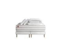 Pack prêt à dormir matelas LE DOUILLET 200x200cm Mémoire de forme BioVisco + double sommiers Blanc + 2 oreillers + couette