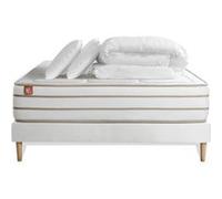 Pack prêt à dormir matelas LE DOUILLET 200x200cm Mémoire de forme BioVisco + sommier kit Blanc G