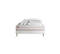 Pack prêt à dormir matelas LE DOUX 160x200cm Mémoire de forme - Ep. 24cm + sommier kit Blanc