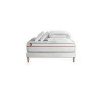 Pack prêt à dormir matelas LE PAISIBLE 160x200cm Mémoire de forme BioVisco + sommier kit Blanc