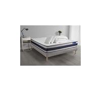 Pack prêt a dormir matelas Memoire de forme ACTIMEMO ERGO 140x200 cm Maxi epaisseur + sommier KIT gris + 2oreillers +couette