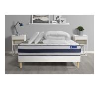 Pack prêt a dormir matelas Memoire de forme ACTIMEMO ERGO 160x200 cm Maxi epaisseur + sommier KIT blanc + 2oreillers +couette