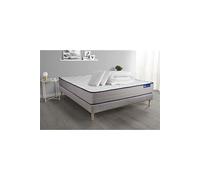 Pack prêt a dormir matelas Memoire de forme ACTIMEMO FORM 140x190 cm 5zones confort + sommier KIT gris + 2 oreillers+couette