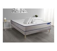 Pack prêt a dormir matelas Memoire de forme ACTIMEMO FORM 180x200 cm 5zones confort + sommier KIT gris + 2 oreillers+couette
