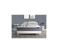 Pack prêt a dormir matelas Ressorts ensaches+Memoire de forme ACTIFLEX ZEN 140x190 + sommier KIT blanc + 2 oreillers +couette
