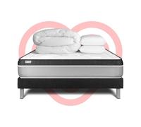 Pack prêt a dormir VITAL ERGO 140 x 190 cm sommier Kit noir