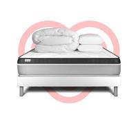 Pack prêt a dormir VITAL ERGO 200 x 200 cm sommier Kit blanc