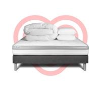 Pack prêt a dormir VITAL RELAX 200 x 200 cm sommier Kit gris