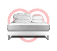 Pack prêt a dormir VITALMEMO 180 x 200 cm sommier Kit blanc