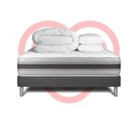 Pack prêt a dormir VITALMEMO BACK 160 x 200 cm sommier Kit gris