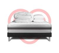 Pack prêt a dormir VITALMEMO BACK 180 x 200 cm sommier Kit noir