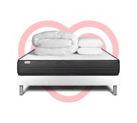 Pack prêt a dormir VITALPOWER 160 x 200 cm sommier Kit blanc