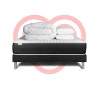 Pack prêt a dormir VITALSPRING 160 x 200 cm sommier Kit noir
