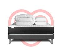 Pack prêt a dormir VITALSPRING 200 x 200 cm sommier Kit gris