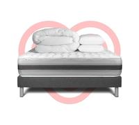 Pack prêt a dormir VITALSPRING RECOVER 140 x 200 cm sommier Kit gris