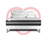 Pack prêt a dormir VITALSPRING ZEN 140 x 200 cm sommier Kit blanc