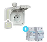 Pack Prise LEGRAND Green up - 090471 - 3,7 kW + Protections électriques Belgique