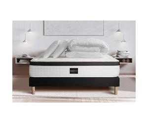 Pack Privilège 140x190 Memoire de forme 5 zones sommier noir