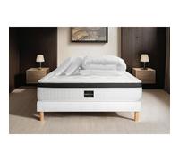 Pack Privilège 160 x 200 cm sommier Kit Blanc