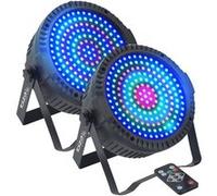 Pack Projecteurs IBIZA LIGHT PAR Extra-plat THINPAR-MATRIX 175 LED RGB 3-EN-1 MATRIÇABLE - Lot de 2 inclus
