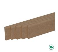 Pack promotionnel de 5 plinthes médium (mdf) brut 2000 x 95 x 9 mm. - PEFC 70% FORESTEA Dimensions : 200 mm x 96 mm x 9 mm