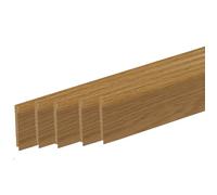 Pack promotionnel de 5 plinthes médium (mdf) revetu chêne bord arrondi 2000 x 68 x 9 mm . FORESTEA Dimensions : 2000 mm x 68 mm x