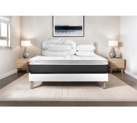 Pack prt dormir VITAL SOFT 140 x 200 cm sommier Kit blanc - 24cm - Mousse polyurthane mmoire de forme - Moelleux - Sommier kit Blanc - Avec couette et oreillers