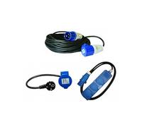Pack ANTARION Rallonge Electrique 15M Prise P17 + Adaptateur Femelle P17 230V + HABA Rallonge multip