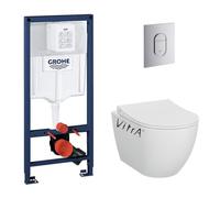Pack Rapid sl+ plaque arena chrome+ Fixations murales + set d'isolation phonique + cuvette suspendue (ArenaS60)