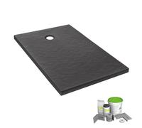 Pack receveur de douche 120 x 80 JACOB DELAFON Ipso rectangle gris anthracite + Kit d'étanchéité WEDI