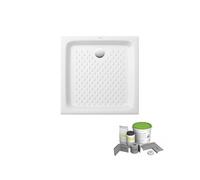 Pack receveur de douche 70 x 70 VILLEROY ET BOCH O.Novo carré blanc + Kit d'étanchéité WEDI