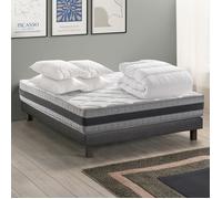 Pack Relax Matelas Cozy Relax 140x190 Double Face + couette + 4 oreillers, Fabriqué en Belgique. Garantie 7 ans