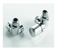 Pack robinetterie manuelle thermostatisable équerre d'angle droit pour sèche-serviettes - ACOVA 991498