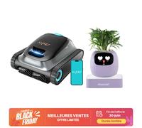 Pack Robot Intelligent : Robot Nettoyeur de Piscine Aiper Scuba S1, Autonomie de 270 min, 11 Capteurs, Contrôle Intelligent par Application + Robot Planteur d'Émoticônes Ivy AI (Violet)