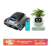 Pack Robot Intelligent : Robot Nettoyeur de Piscine Aiper Scuba S1, Autonomie de 270 min, 11 Capteurs, Contrôle Intelligent par Application + Robot Planteur d'Émoticônes Ivy AI (Vert)