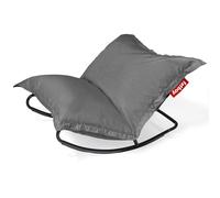 Pack Rocking Chair Rock 'n Roll Noir + Pouf Original Outdoor Gris Roche