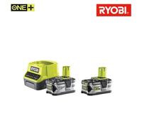 Pack RYOBI 18V One+ LithiumPlus - 1 batterie 4.0Ah - 1 chargeur rapide 2.0Ah RC18120-140 - 1 batterie 5.0Ah RB18L50