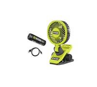 Pack RYOBI 4V Ventilateur sur pince RCF4-0 - 1 Batterie 3,0Ah - 1 Câble USB