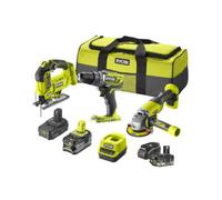 Pack RYOBI Combo 3 outils - 2 batteries 4,0Ah et batterie 2,0Ah - 2 chargeurs
