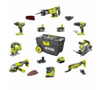 Pack RYOBI Combo 8 outils - 2 batteries 5.0Ah et 1 batterie 2.0Ah - 1 chargeur - R18CK8-3552SL