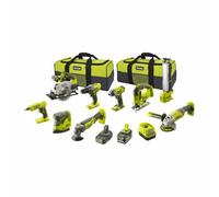 Pack RYOBI Combo 9 outils - 1 batterie 5.0Ah - 1 batterie 2.0Ah - 1 chargeur - R18CK9-252SL