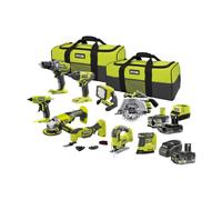 Pack RYOBI Combo 9 outils - 3 batteries 5,0Ah, 4,0Ah et 2,0Ah - 2 chargeurs