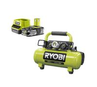 Pack RYOBI Compresseur à cuve 18V One Plus - 4L R18AC-0 - 1 Batterie 2.5Ah - 1 Chargeur rapide RC18120-125